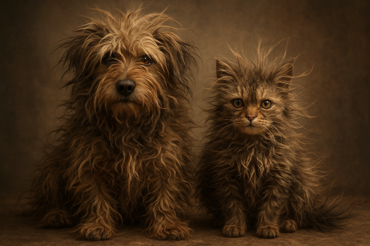 strubeliger hund und katz